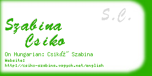 szabina csiko business card